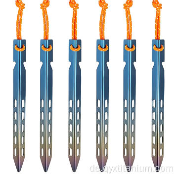 Customisierte Hochstärke Camping Titanium Hook Zeltstifte